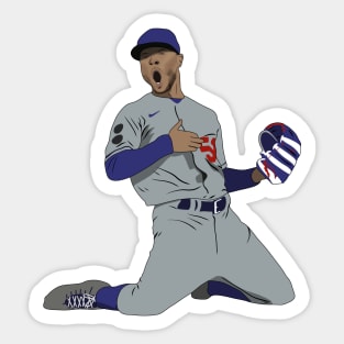 Mookie Betts Game Winning Catch Los Angeles Baseball Sticker